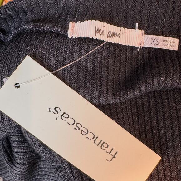 NWT- Miami of Francesca’s-Faye Rib Knit Black Onesie Jumpsuit-Women’s X-Small - Picture 5 of 10